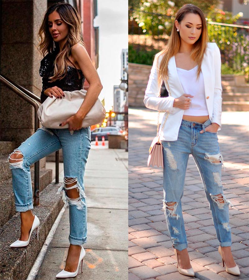 Fashion ripped jeans