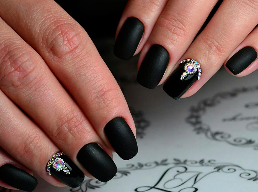 Black manicure