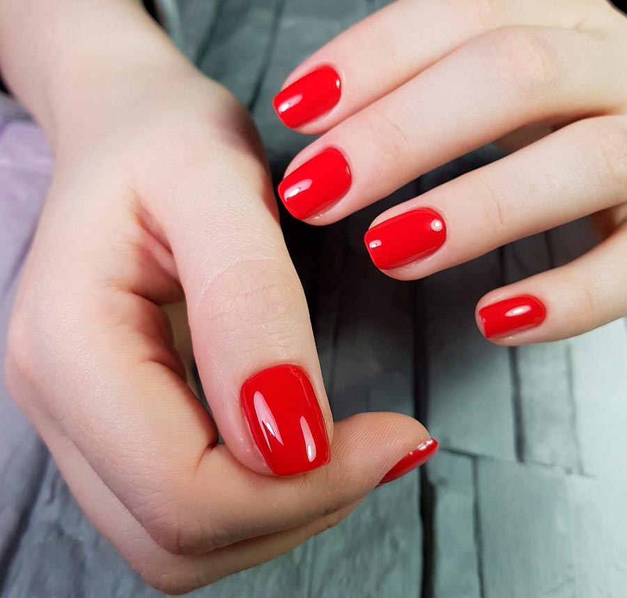 Beautiful red manicure