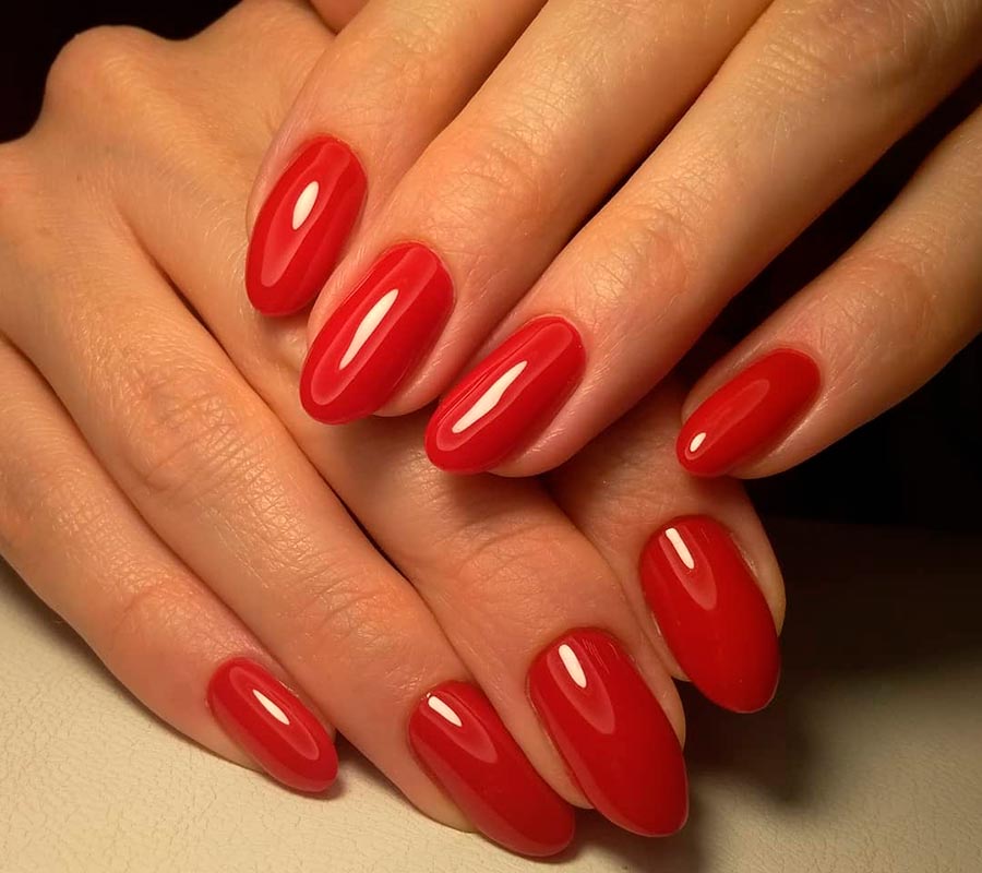 Beautiful red manicure