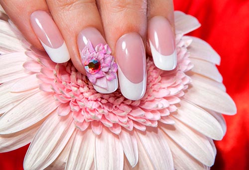 Summer manicure ideas with flowers, fruits and drawings