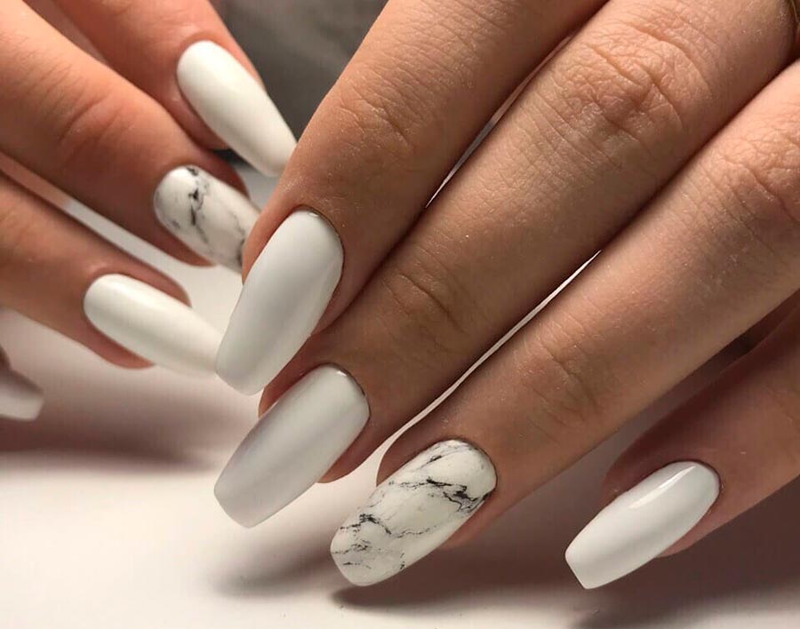 Marble nail design