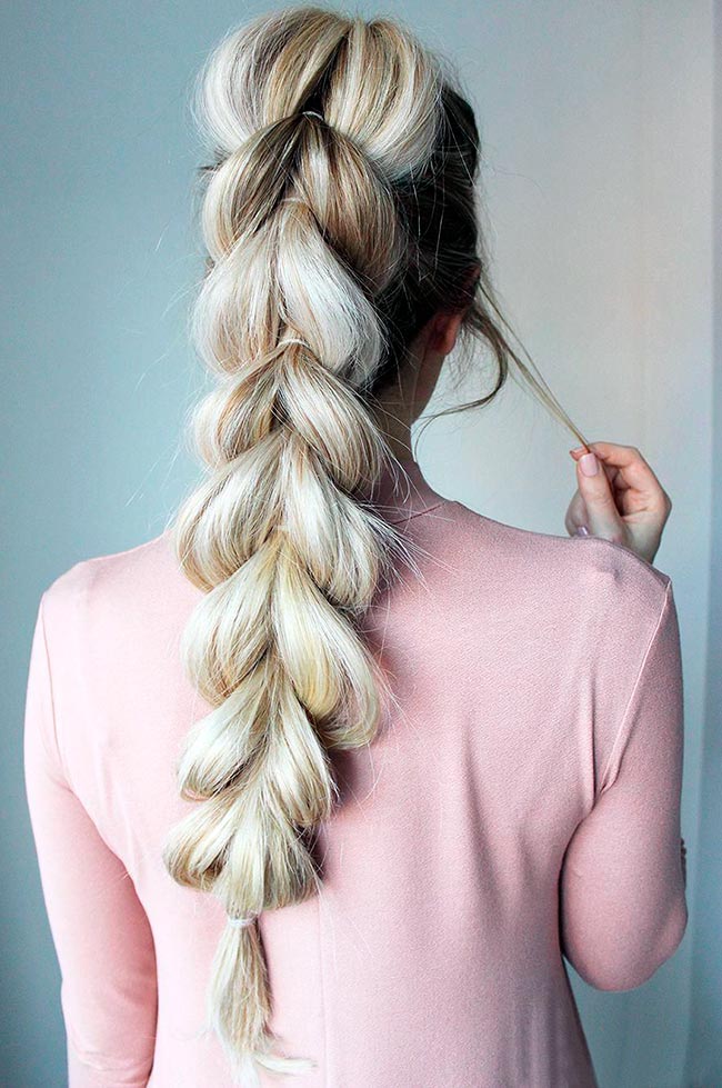 Long hair braid