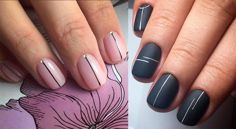 Trendy Geometry: Manicure with Graphic Elements-2020