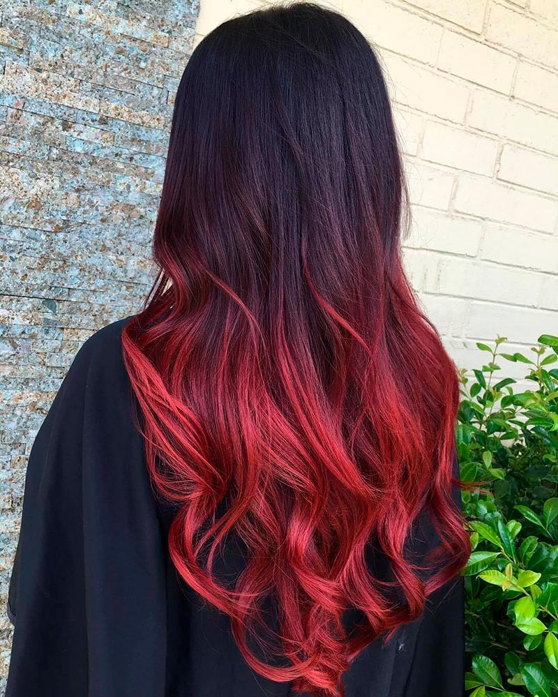 Ombre hair coloring