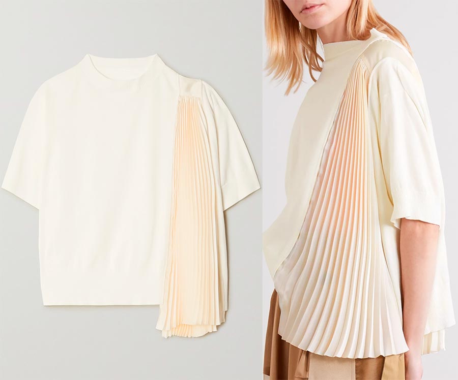 Pleated T-shirt