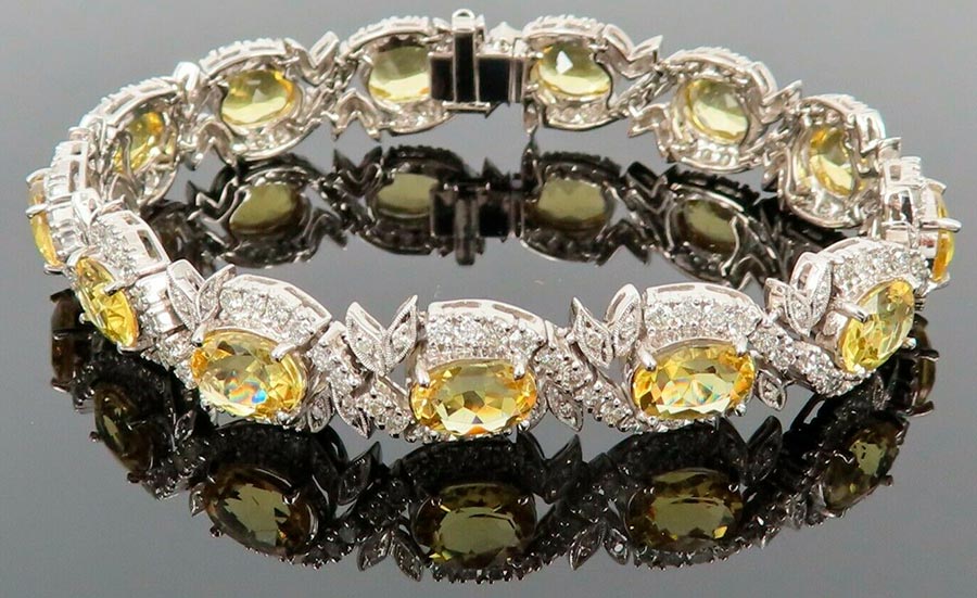 Bracelet with heliodor and diamonds