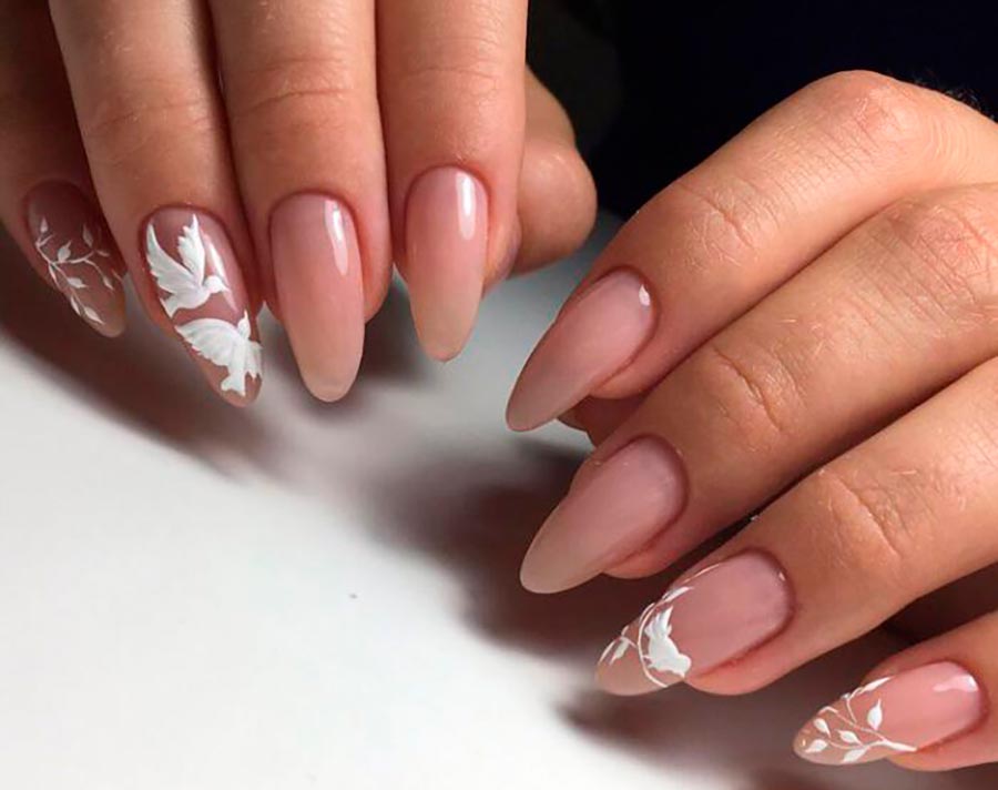 Delicate wedding manicure