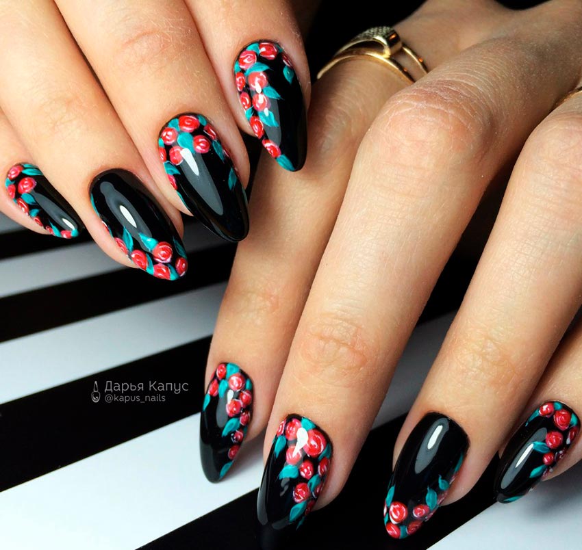 Black manicure