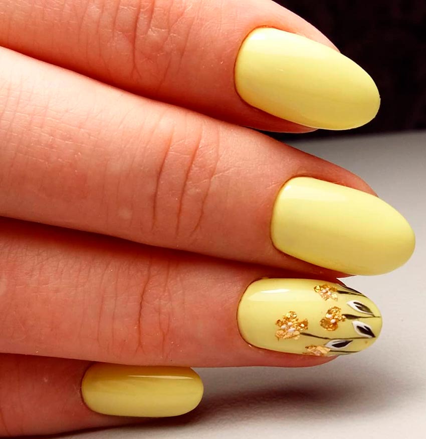 Yellowish manicure