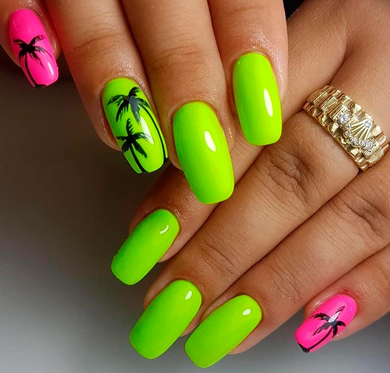 Neon manicure