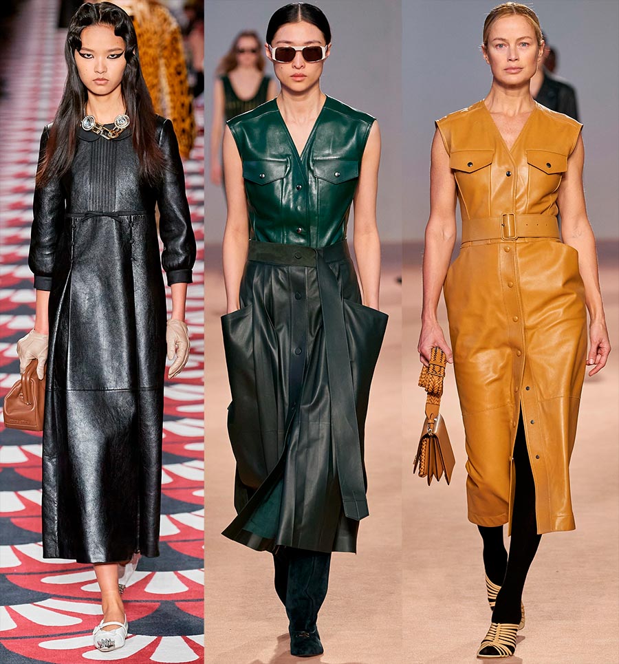 Leather dresses 2024-2025