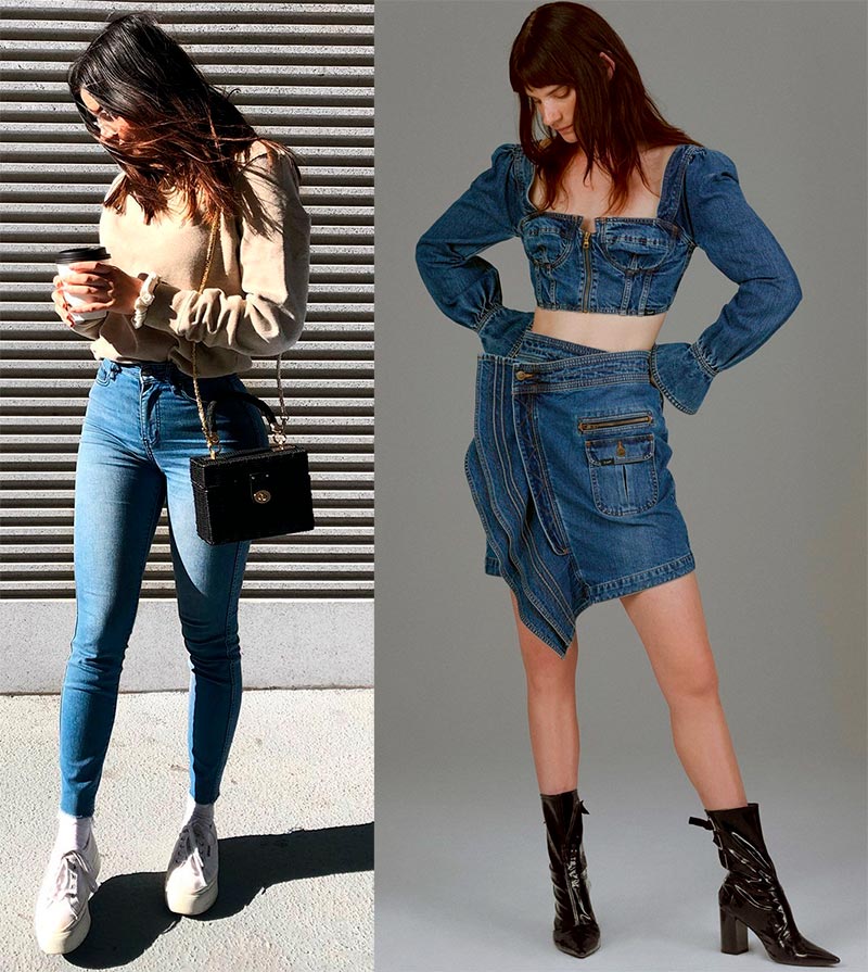 Stylish denim clothing