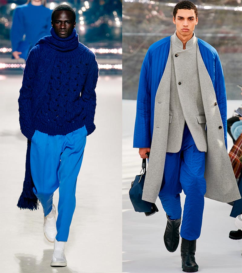 Blue in men's fashion