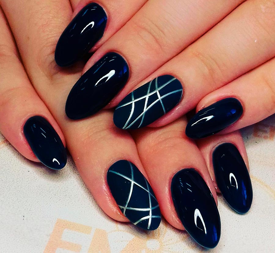 Blue nail design