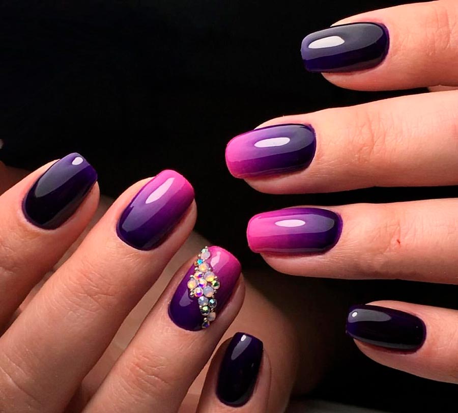 Purple manicure