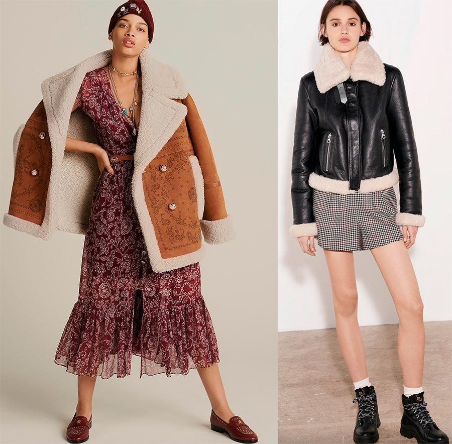 fashionable sheepskin coats for the winter