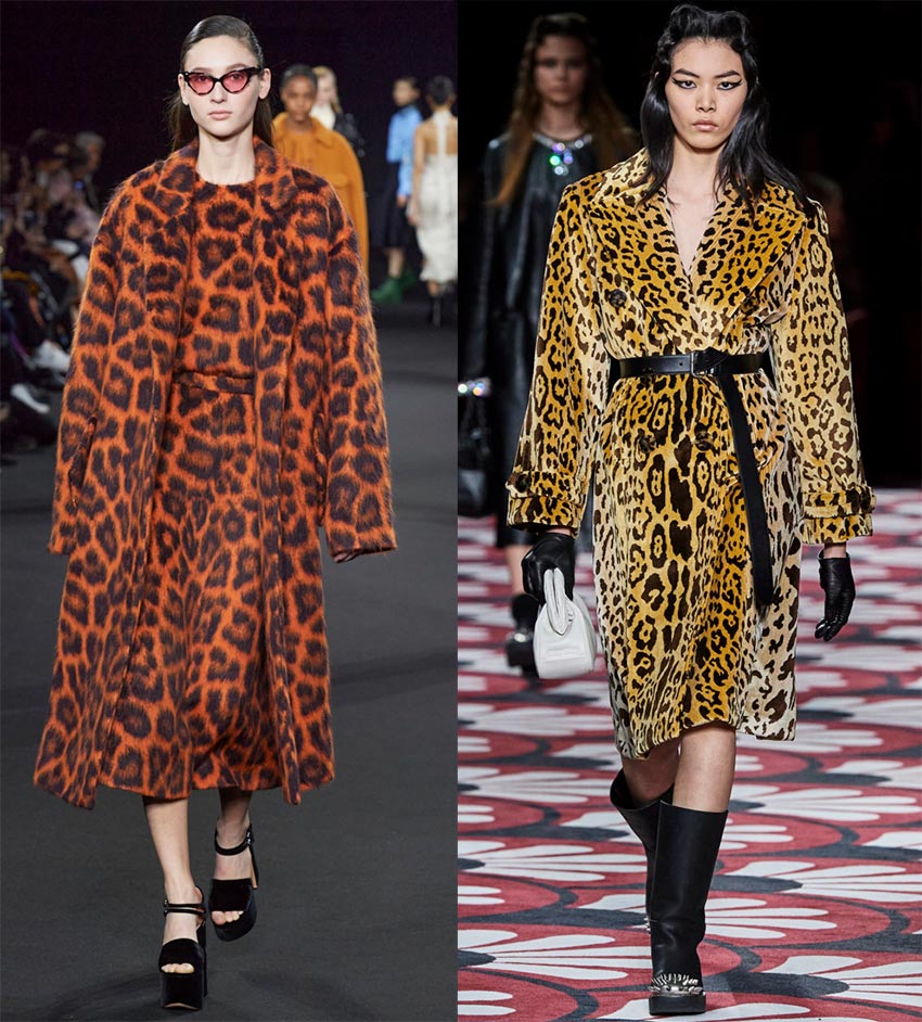 Animal print coat