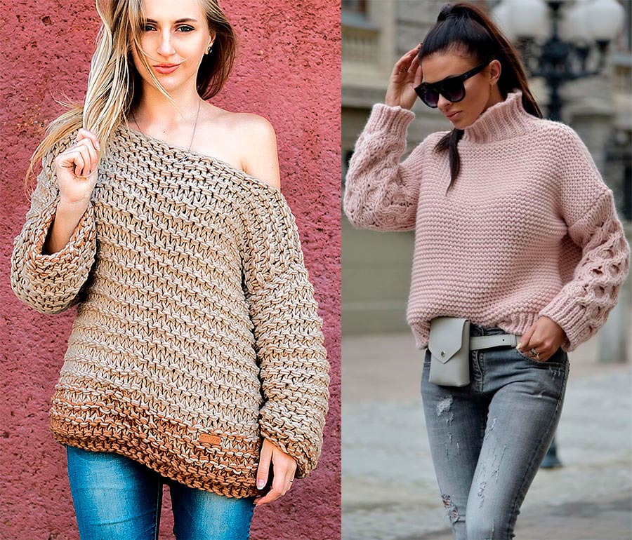 Chunky knit sweaters