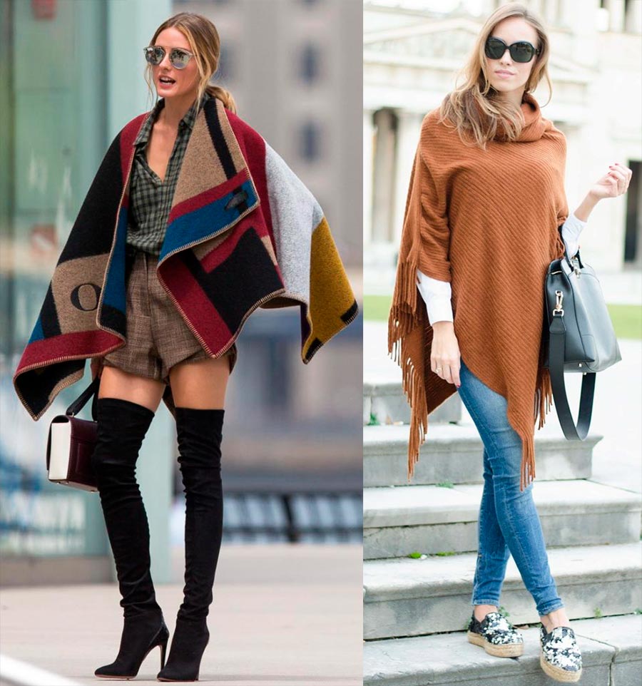 Warm ponchos fall-winter