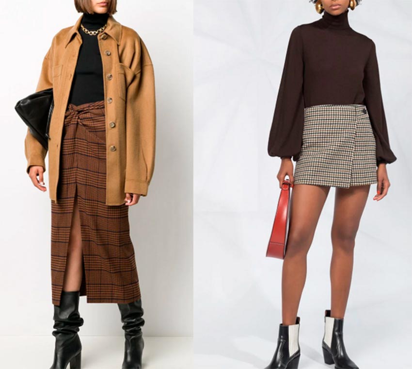 Plaid skirts