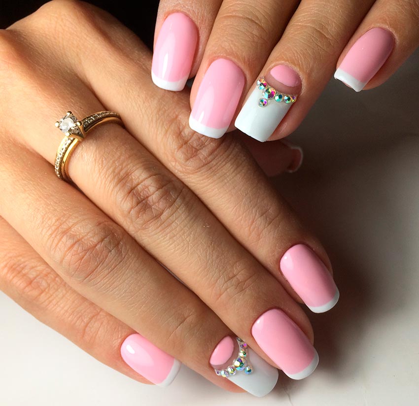 Beautiful pink manicure