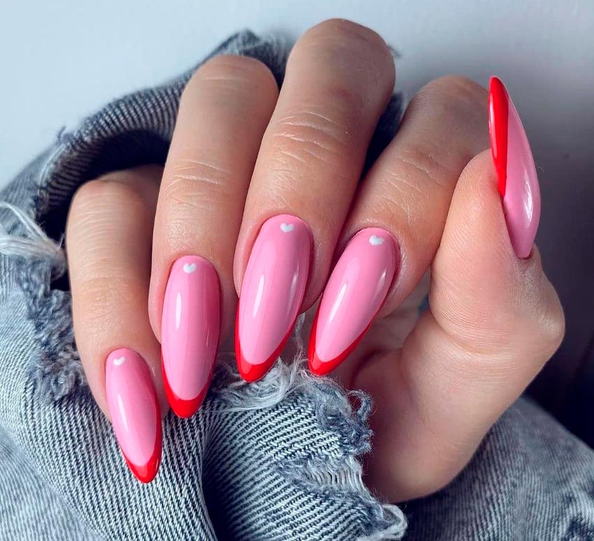 Beautiful pink manicure