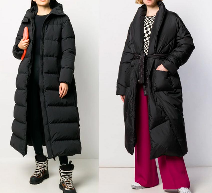 Long women's down jackets