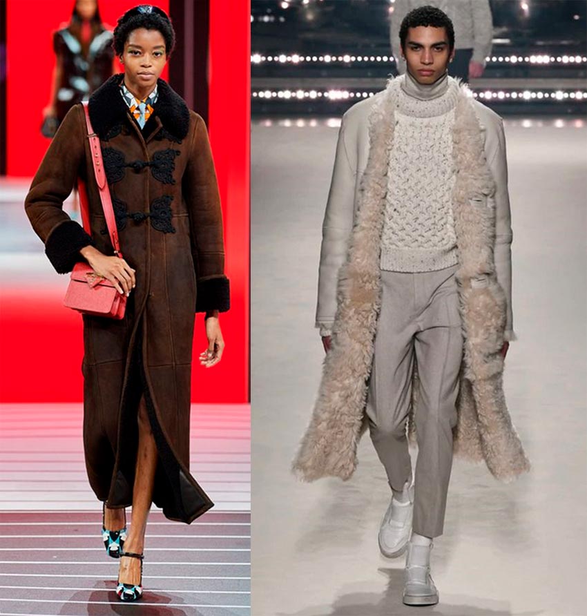 Long sheepskin coats