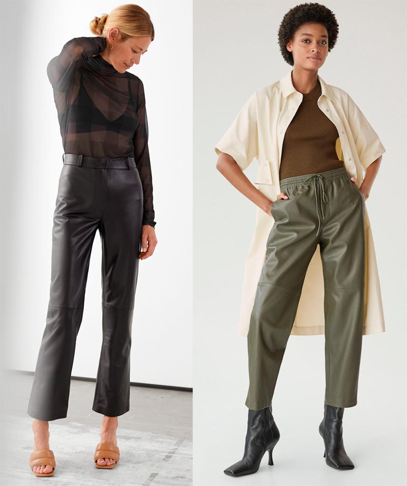 Fashionable leather pants