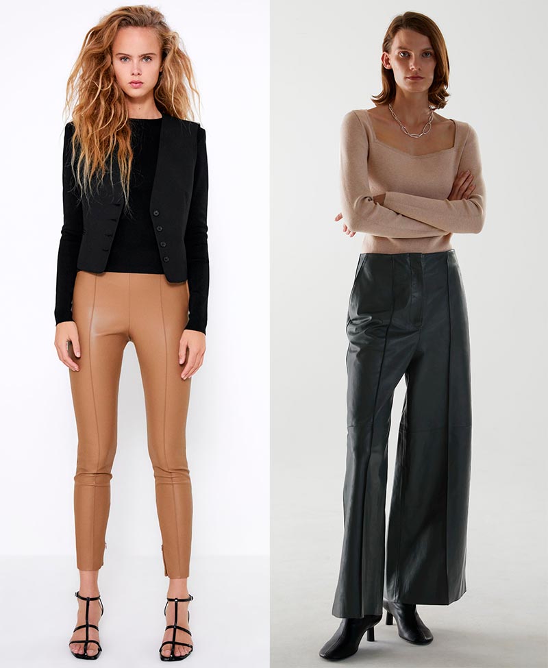 Fashionable leather pants