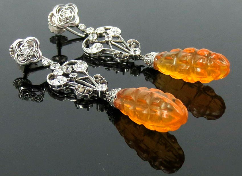 Fire Opal Earrings