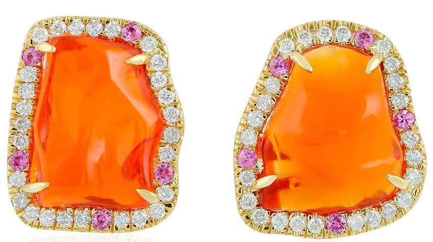 Fire Opal Earrings