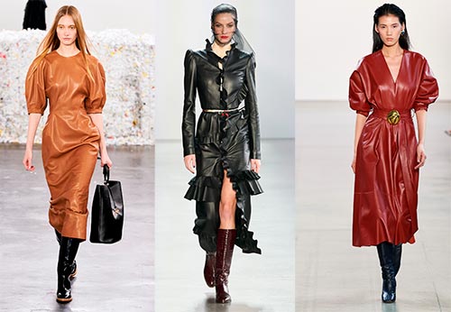 Leather dress: fashion news 2024