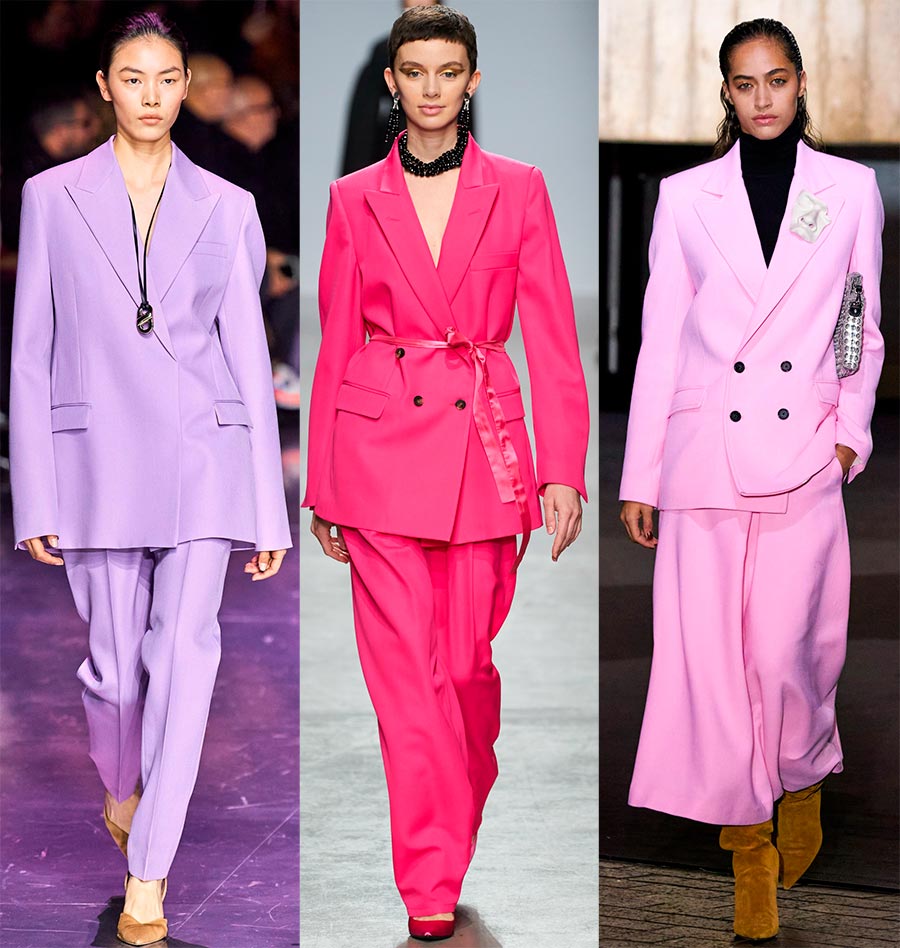 Bright women's suits