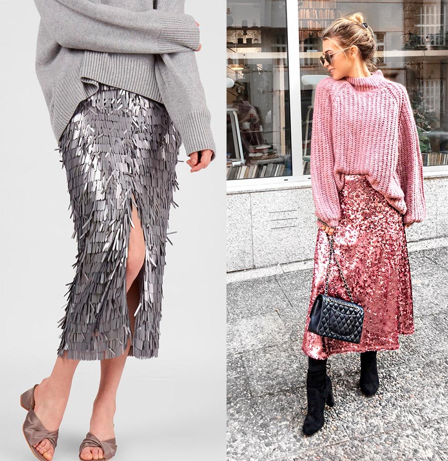 Sequin skirt