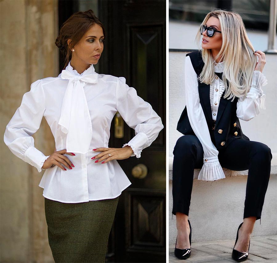 How to wear a white blouse