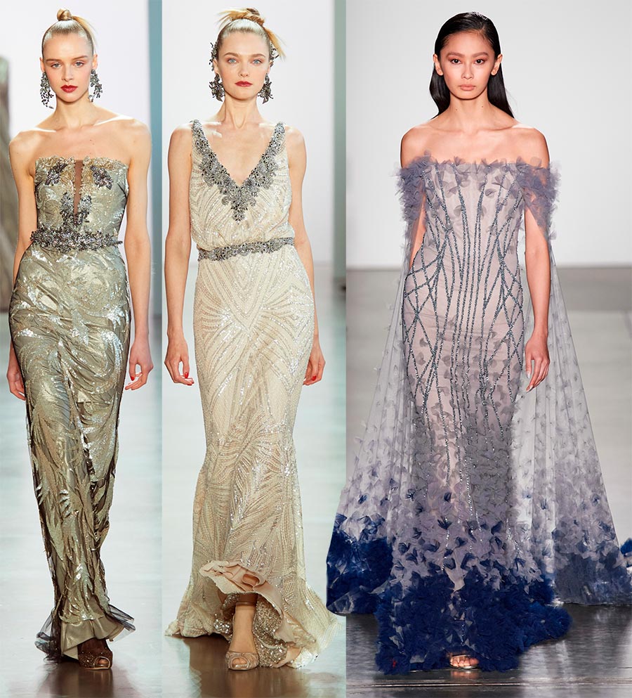 Dresses for the New Year 2024: sparkling silver and gold