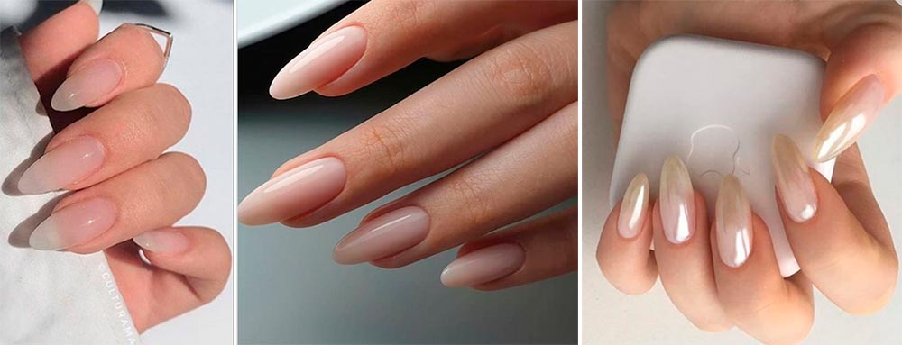 Long transparent nails