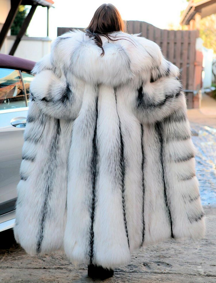 Arctic fox fur coat