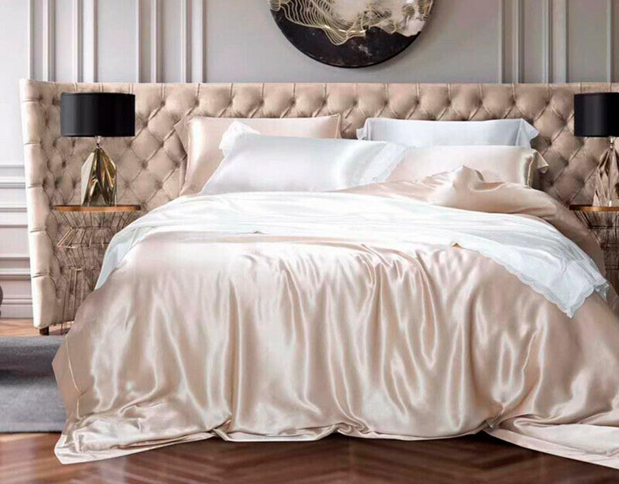 Silk bed linen