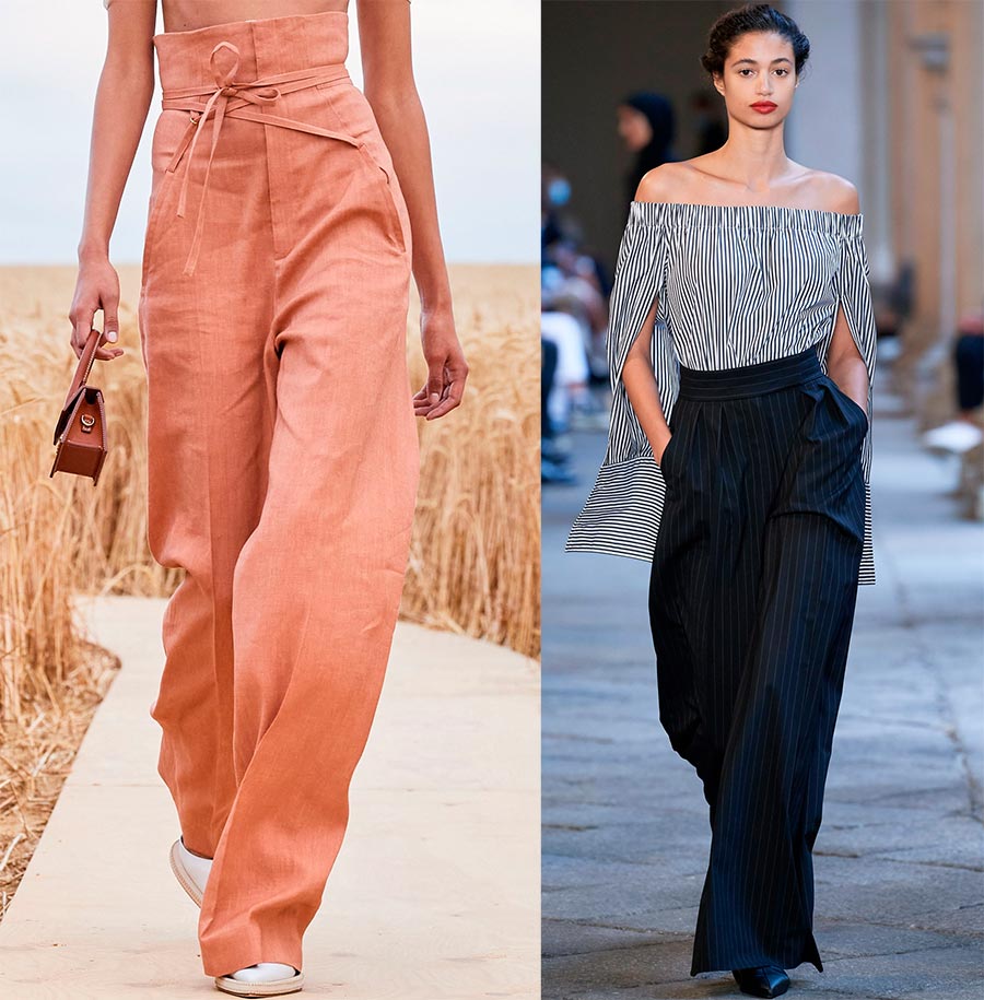 High waist trousers