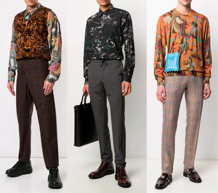 Prints on men's clothing