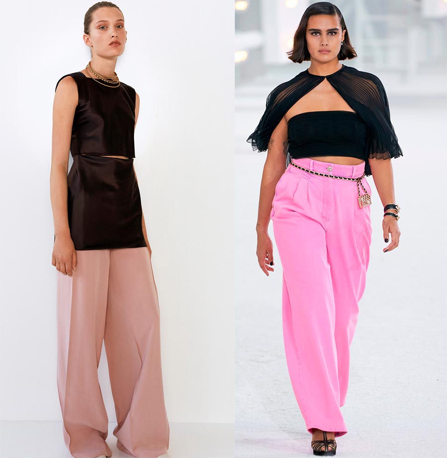 What to wear with wide leg pants