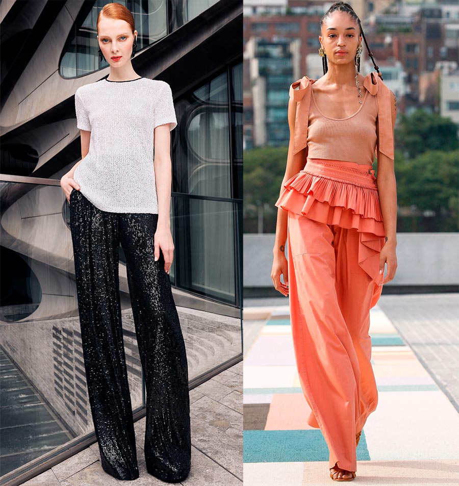 What to wear with wide leg pants