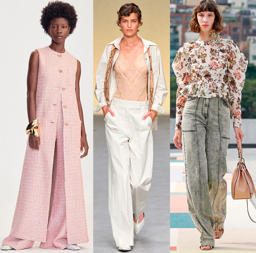 What to wear with wide leg pants: women's fashion trends 2024