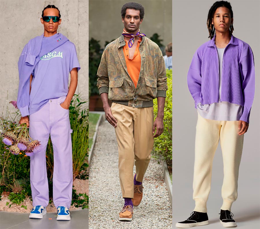 Purple in the men's wardrobe