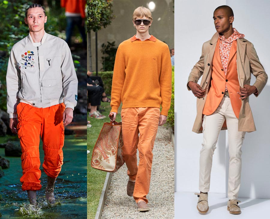 Orange in men's clothing