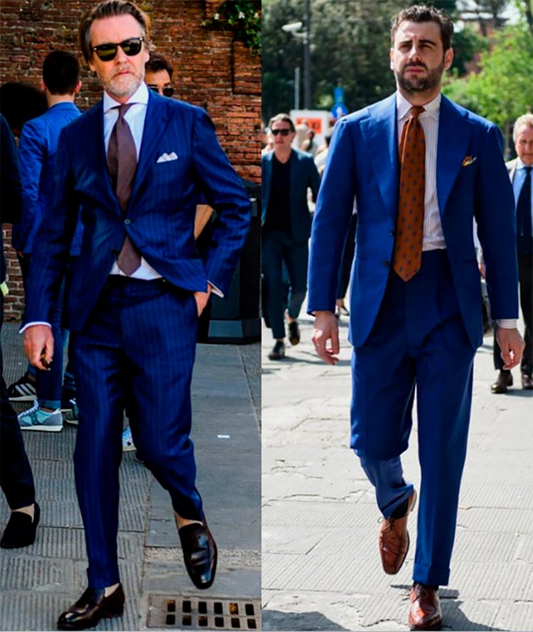 Blue bright suits