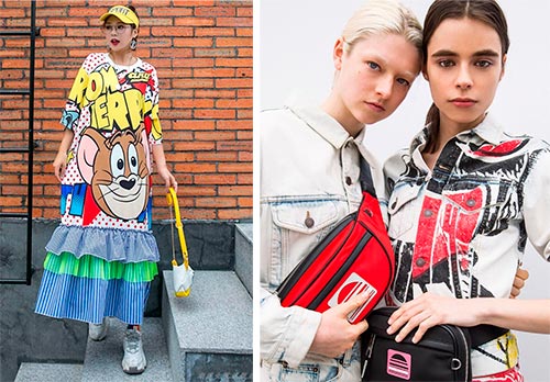 Clothing with cartoon prints: fashion trend